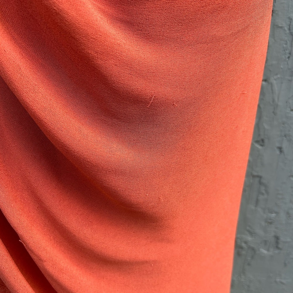FENDI Orange Ruffle Front Silk Skirt, size 44