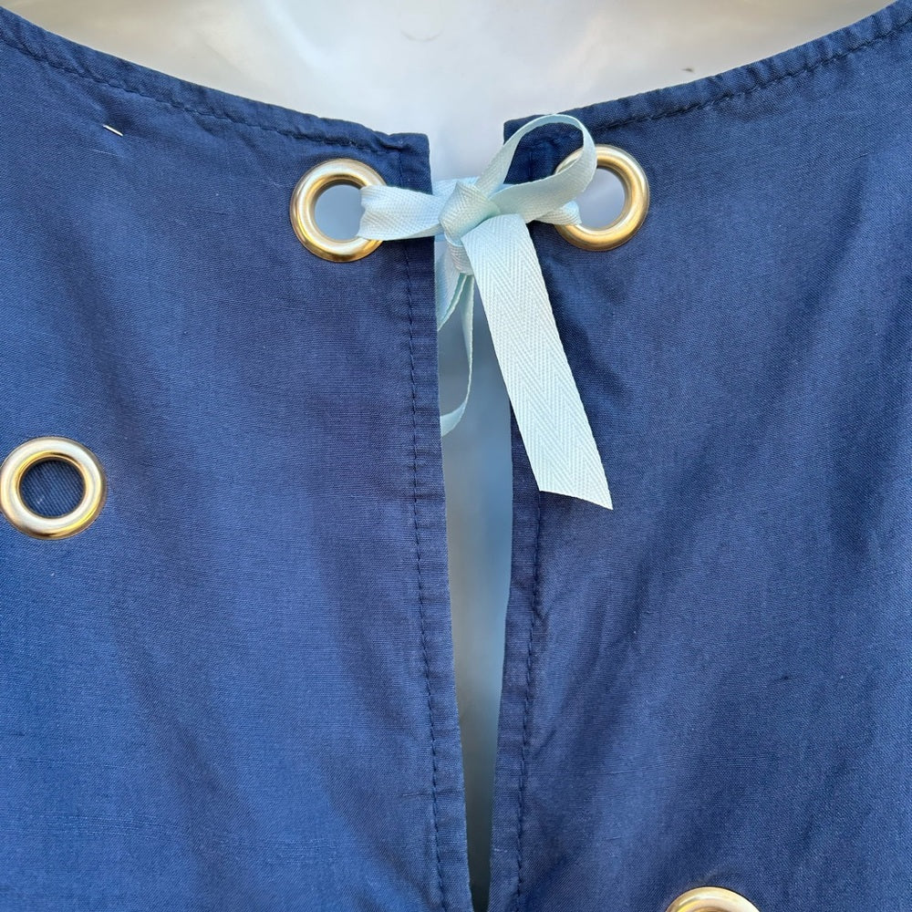 Stella McCartney Navy Silk Grommet Dress, size 38
