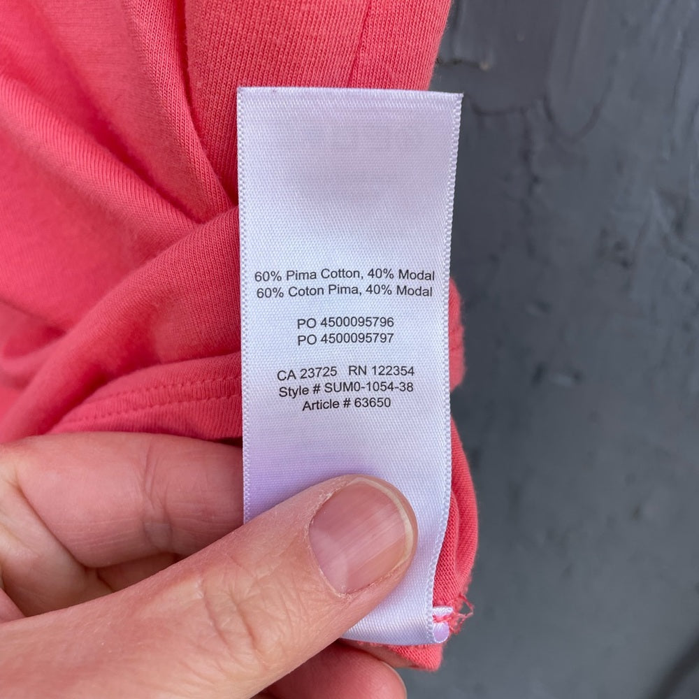 Babaton Sami Pocket Tee Coral, size Small