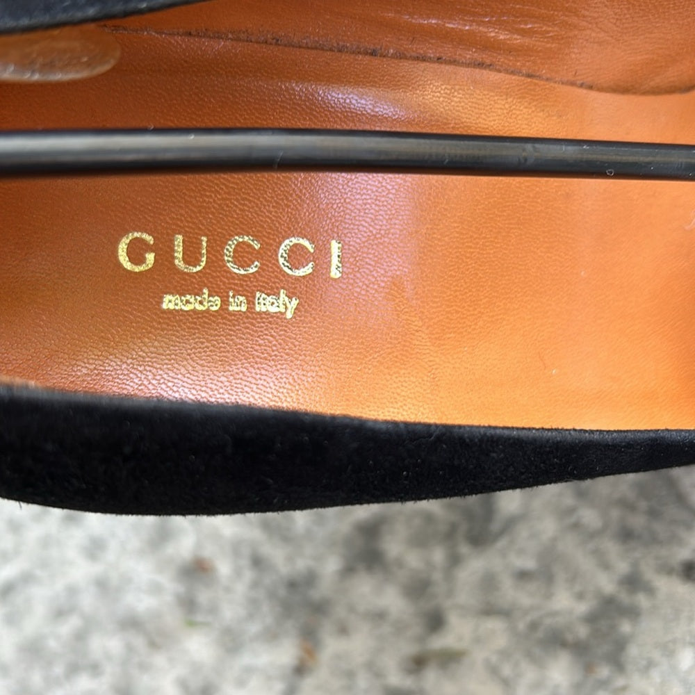 Gucci Kid Scamosciato Cuir Platform Heels, size 37