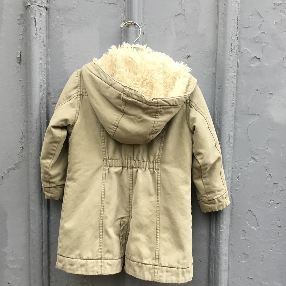 Gap Jeans toddler furry army parka, size 3T