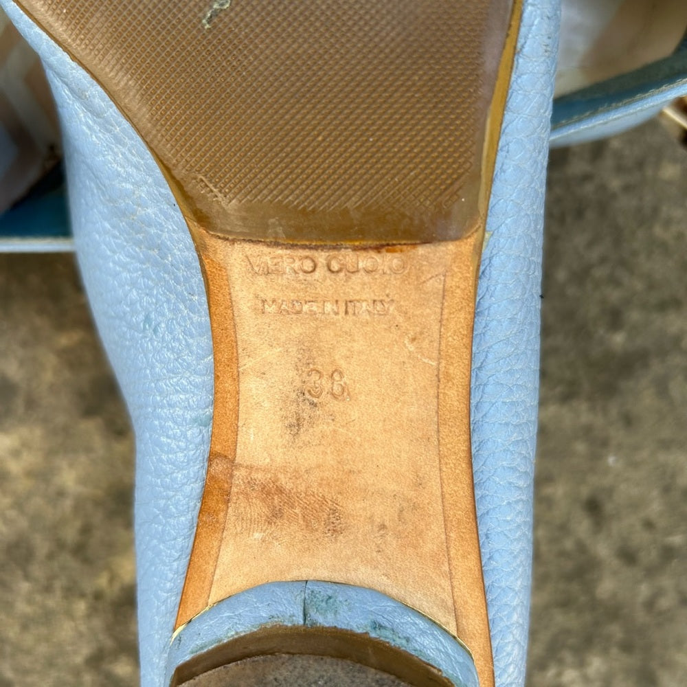 Nicholas Kirkwood Blue Beya Flat Loafer, size 38
