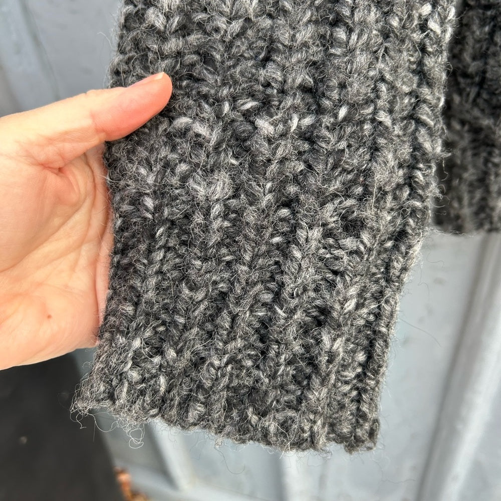 Wilfred Free Wool Alpaca Zip Front Sweater, size Xs (Fits oversized)