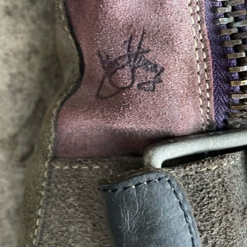 John Fluevog Radio RTP, suede zip side boots, size 6