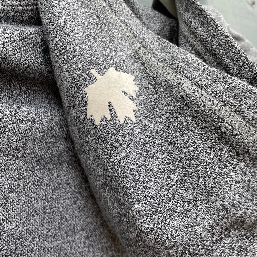 Roots Zip Front Salt & Pepper Hoodie, size 10