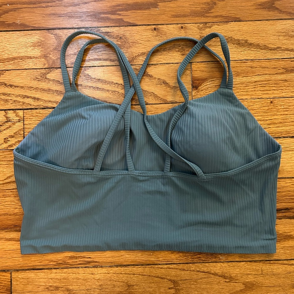 Lululemon Like a Cloud Ribbed Longline Bra B/C Cup - Medium Forest