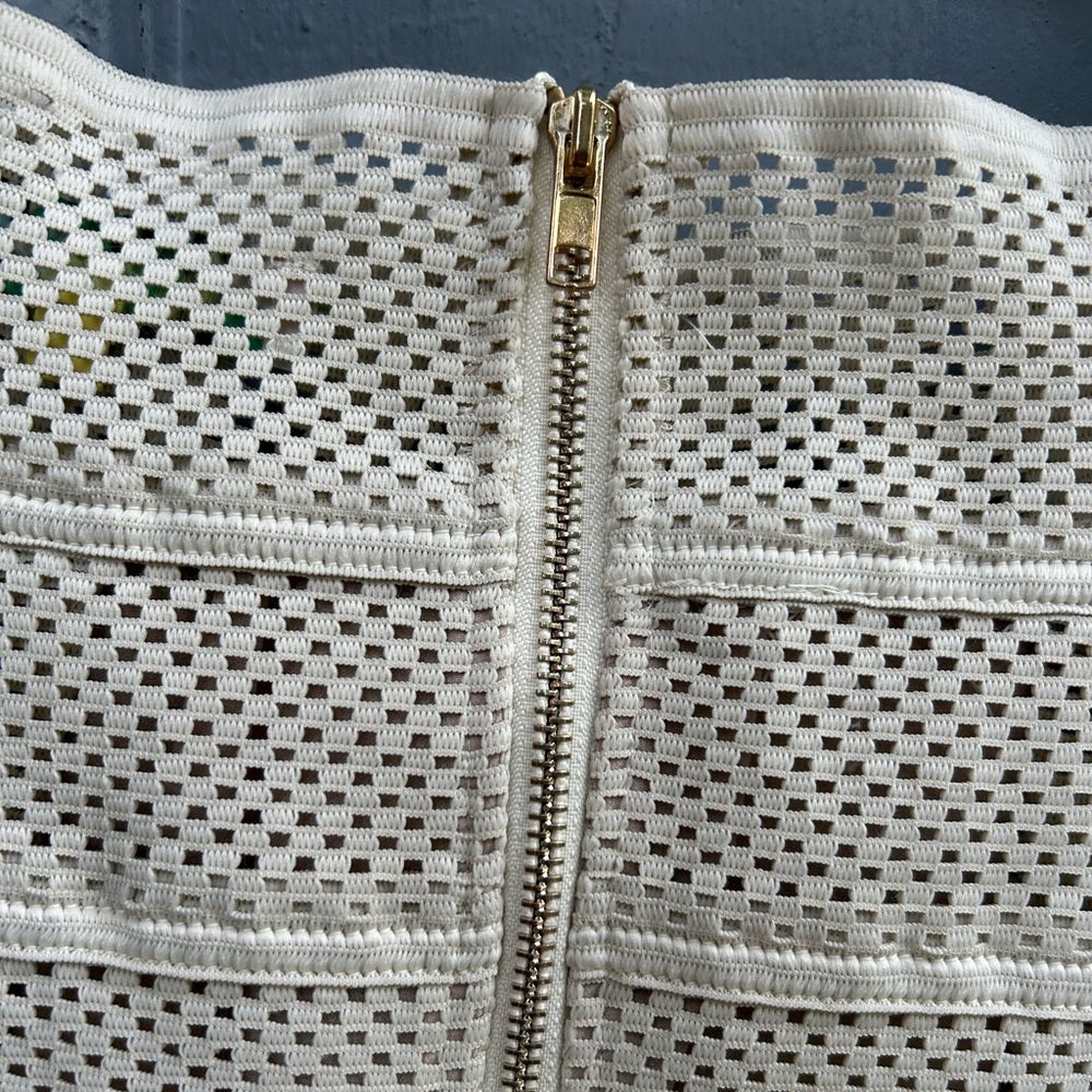 Endless Rose Taupe Mesh Mini Skirt, size S