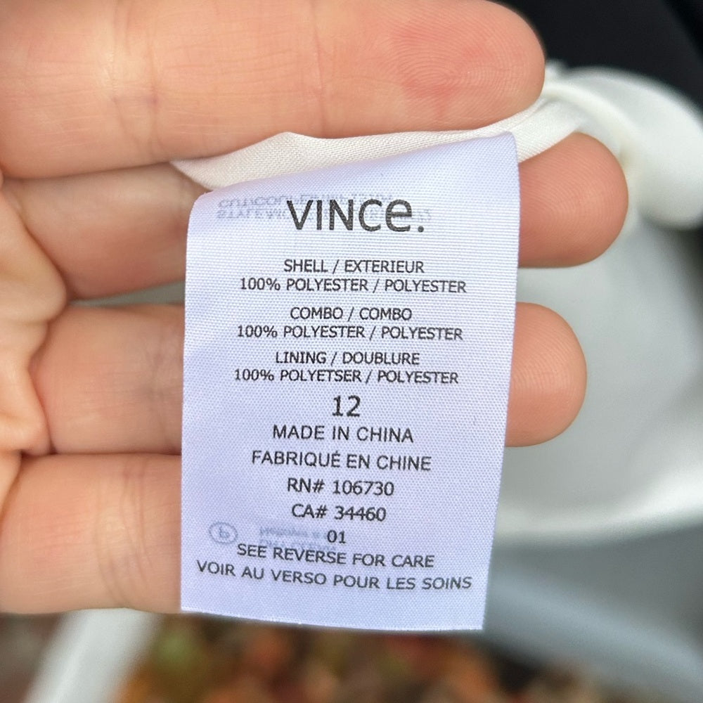 Vince Black & White Shift, size 12