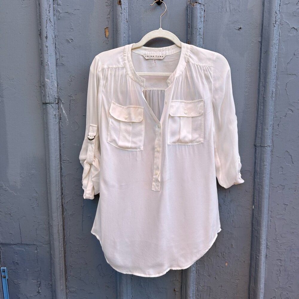 Trina Turk Cream blouse, size xs