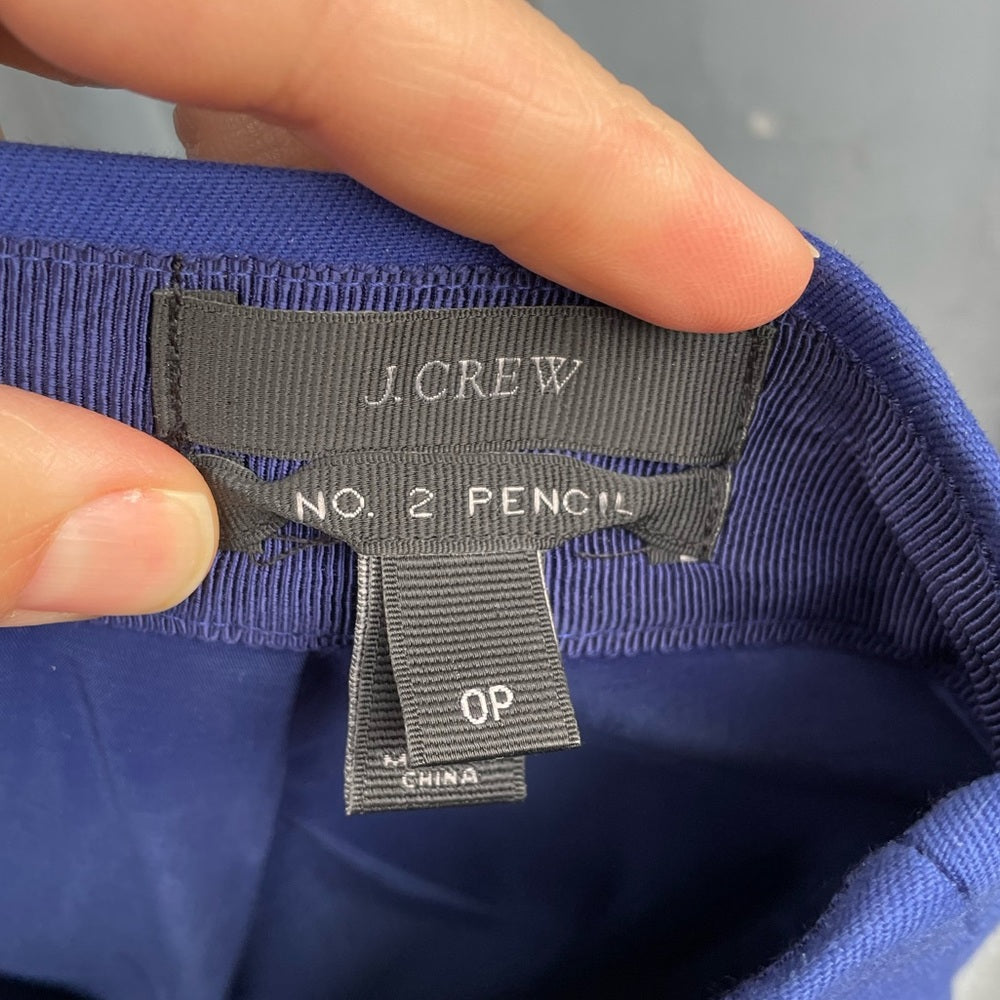 J.Crew No. 2 Pencil Skirt Royal Blue, size 0