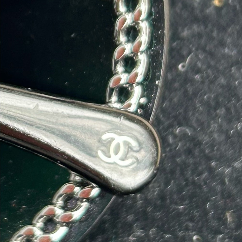 Chanel 4245 Metal Chain Round Sunglasses with Chain, OS