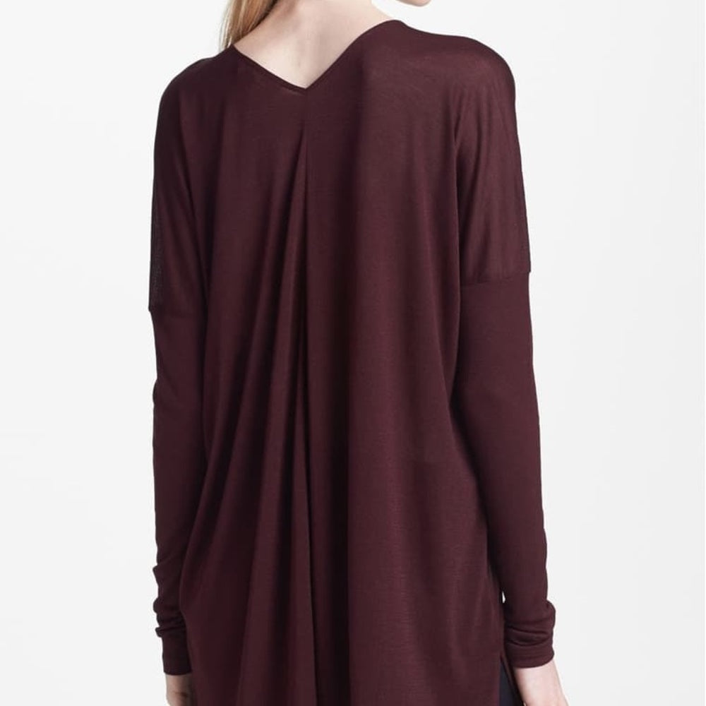 Vince Oxblood light knit long sleeve, size M