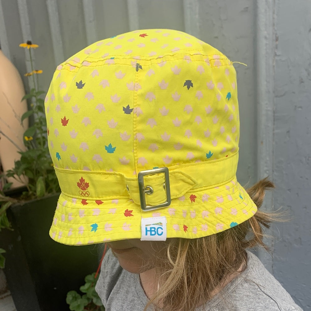 HBC Olympic maple leaf yellow bucket hat