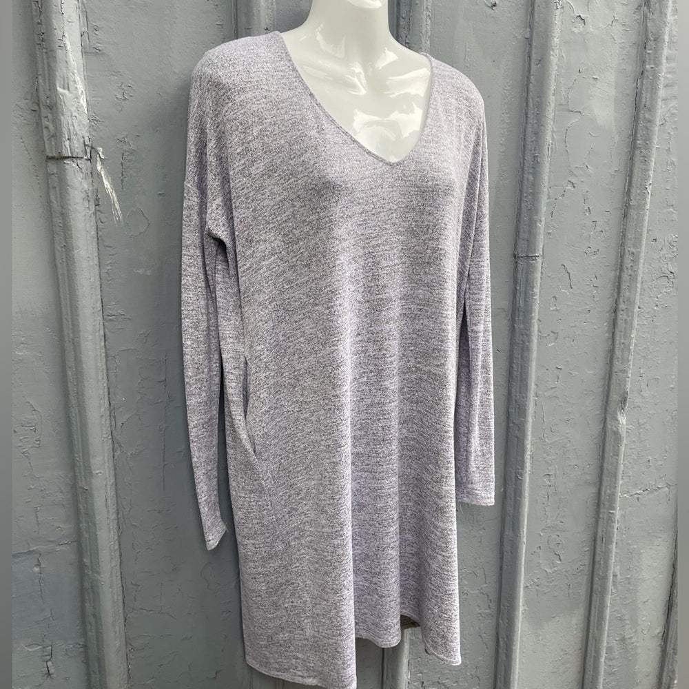 Wilfred Free Gail Grey Reposa Long Sleeve Knit Dress, Size Small