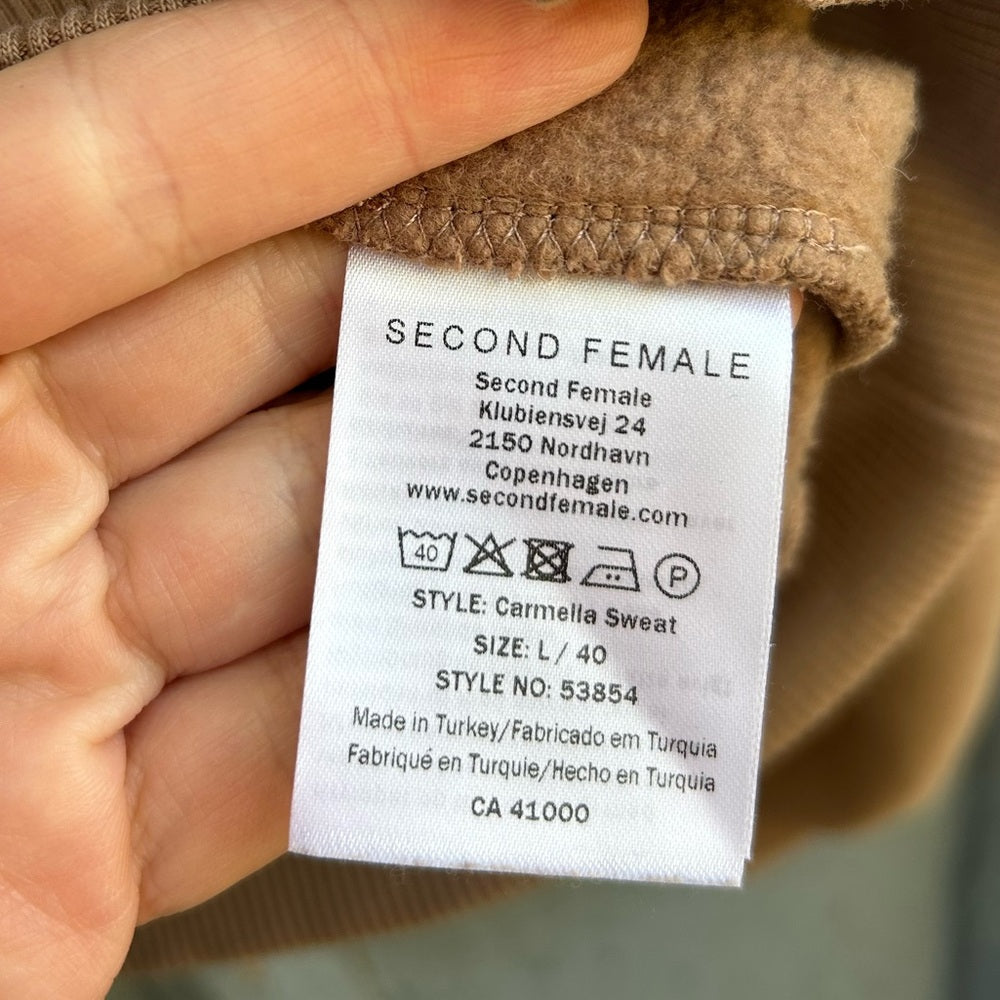 Anthropologie Second Female Carmella Brown sweatshirt, size Large