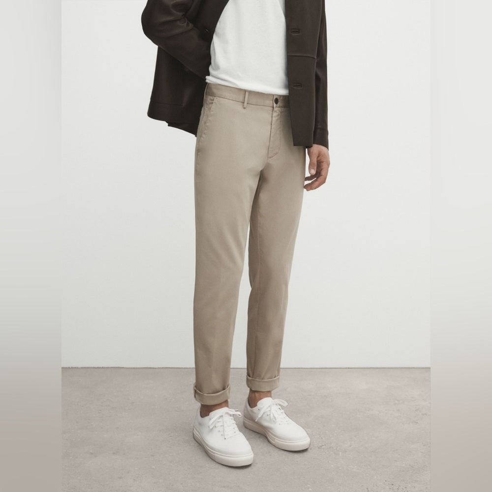 Massimo Dutti Khaki Chino Slim Pant, BNWT, size 30