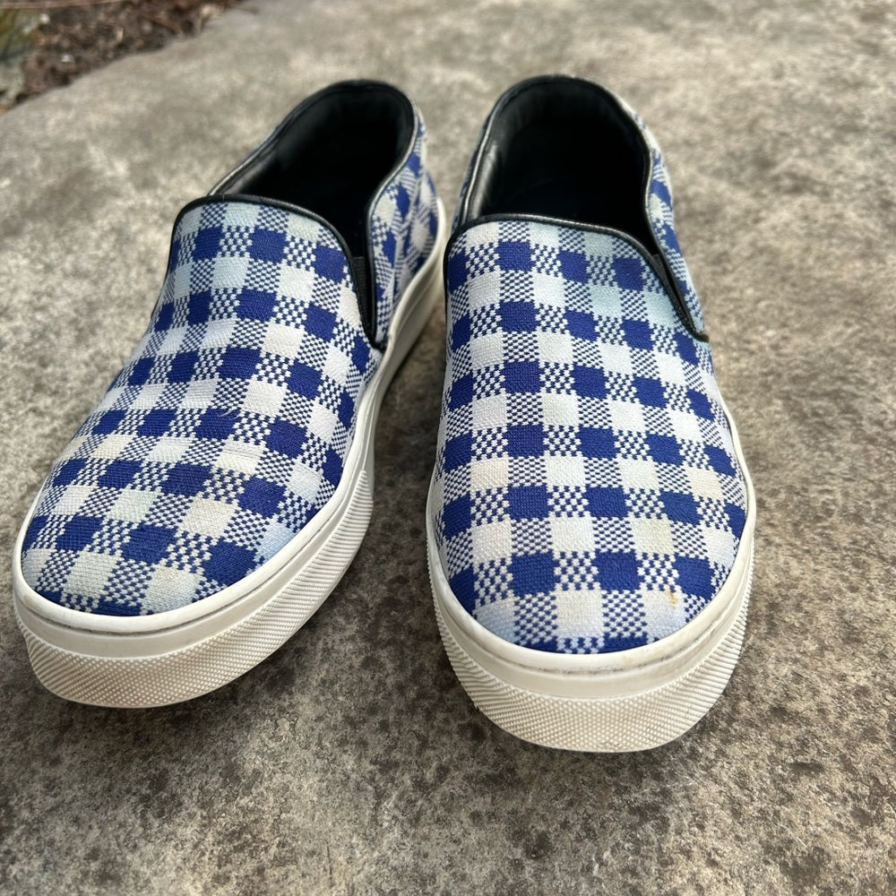 Celine Slip On Checked Shoes, size 37