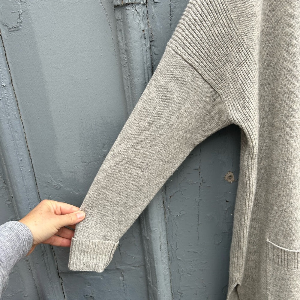 Athleta Spirit Wool Cashmere Grey Cardigan, size Small