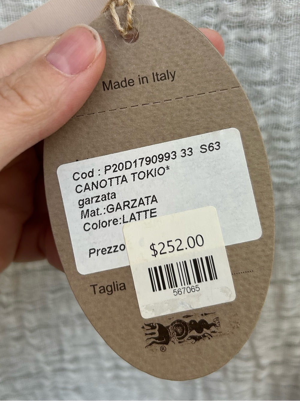 La Bottega di Brunella Cannotta Tokio tunic top, BNWT, size Small