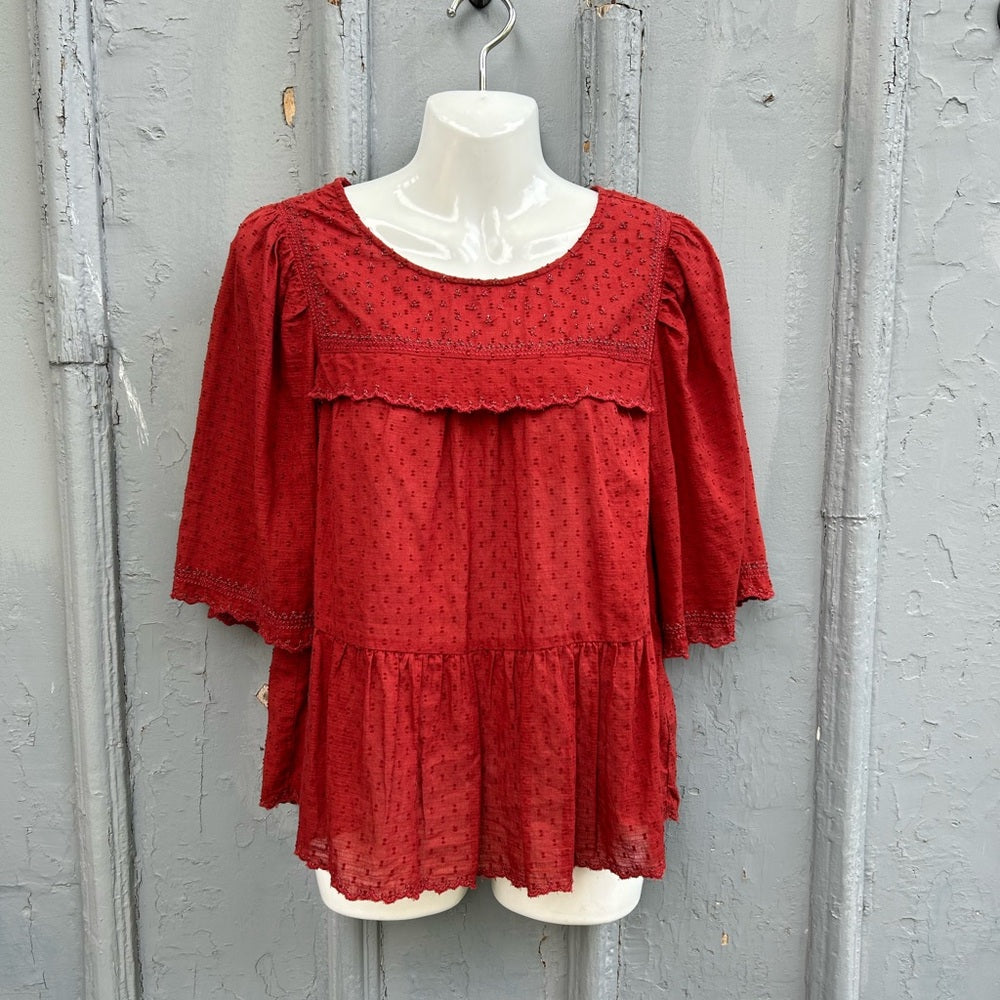 Velvet Raina Cotton Blouse, Size XS