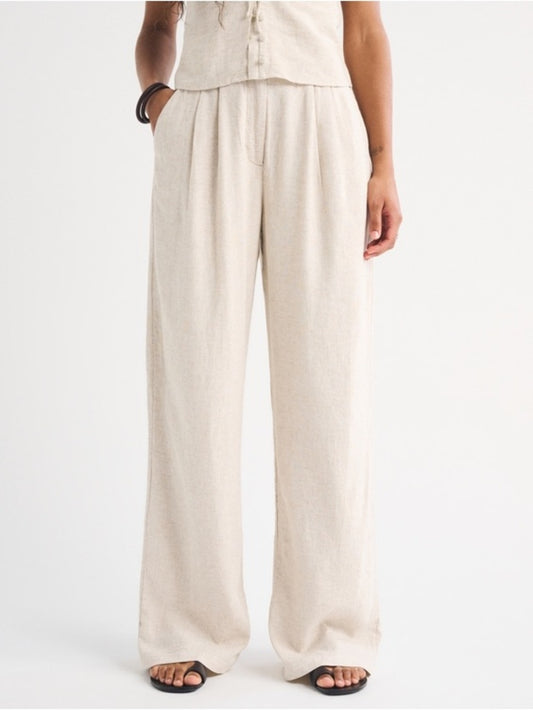 Abercrombie & Fitch Taupe Linen trousers, size 31