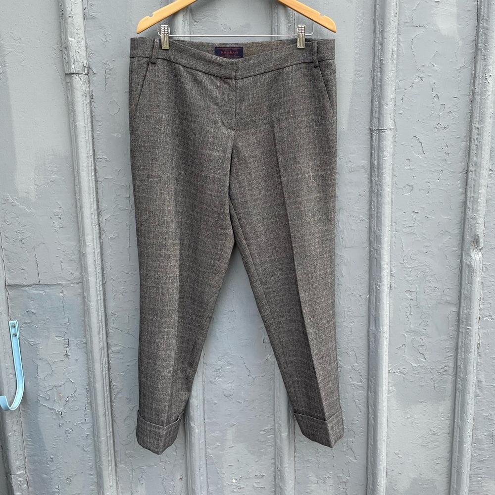 James Jeans Plaid Cuffed Trouser, size large