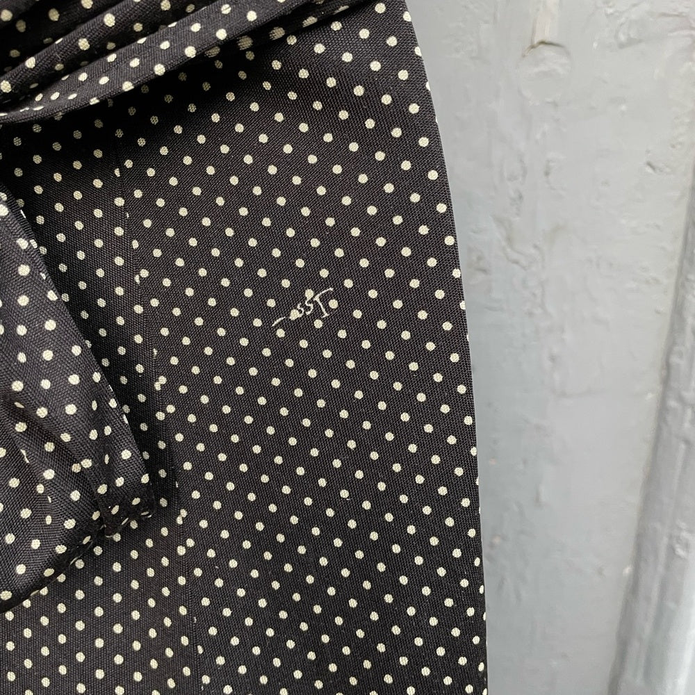 Issa London Wrap Front Silk Jersey Polka Dot Dress, size 8