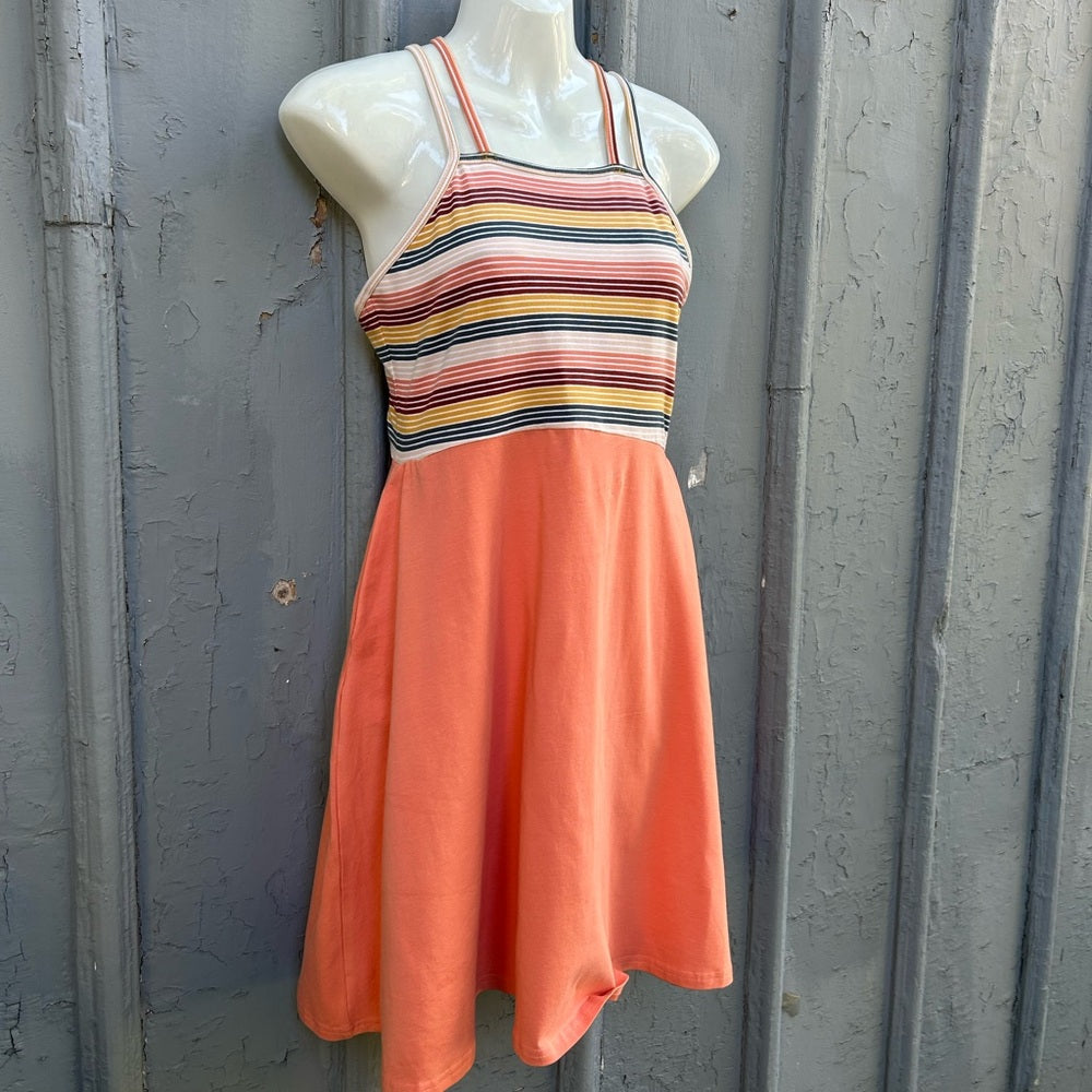 Pact Fit & Flare Strappy dress, BNWT, size M