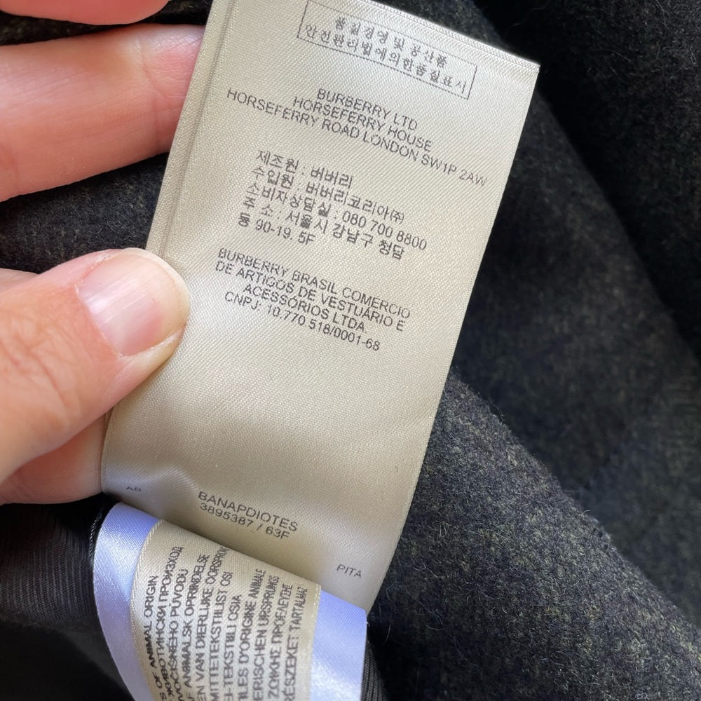 Burberry Brit Olive Green Wool Pea Coat, size 4
