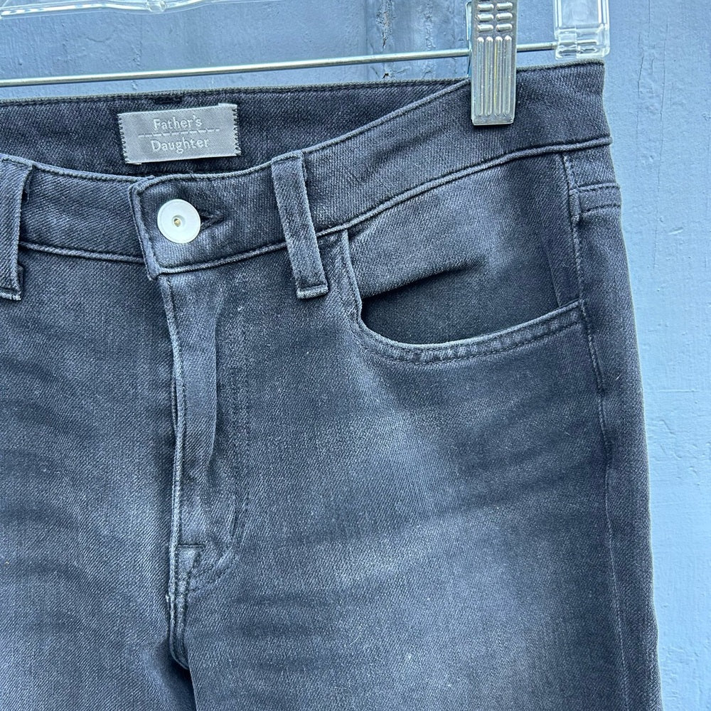 Fathers Daughter Denim, Hanna Mid Rise Skinny in Charcoal, size 28