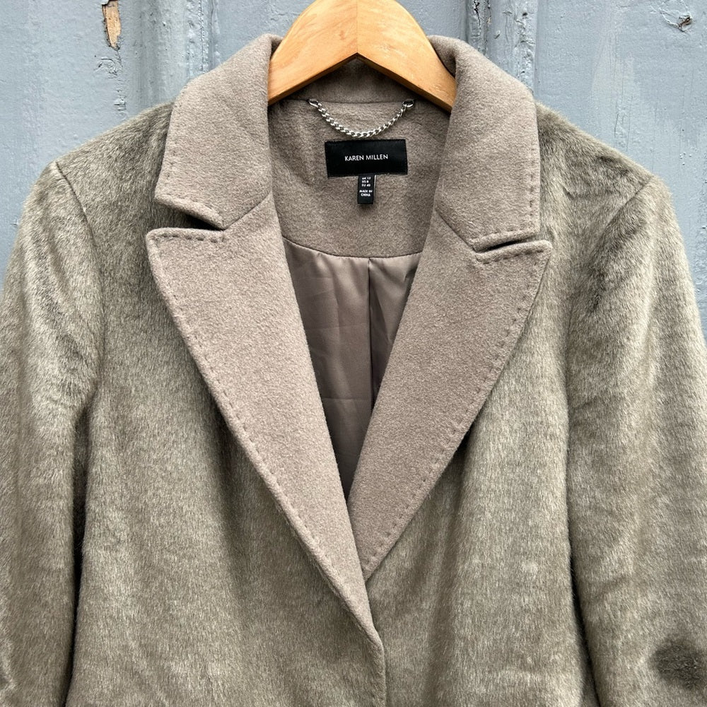 Karen Millen Wool Overcoat, size 8