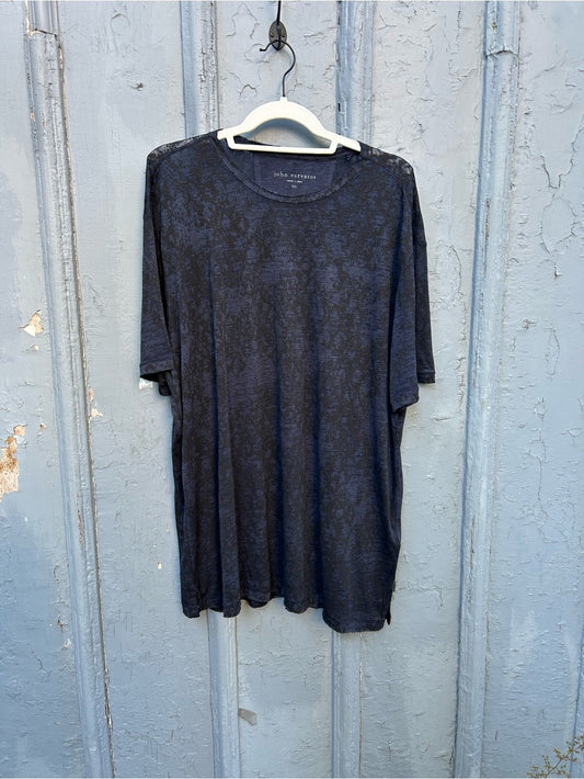 JOHN VARVATOS THE SHORT SLEEVE BURNOUT TEE, size XXL