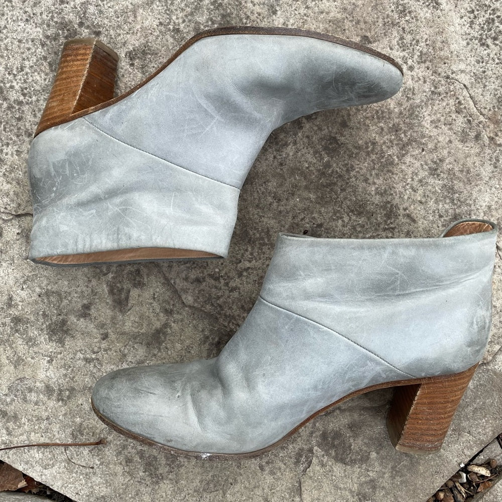 Maison Martin Margiela Line 22 Blue Leather Boots, size 39.5