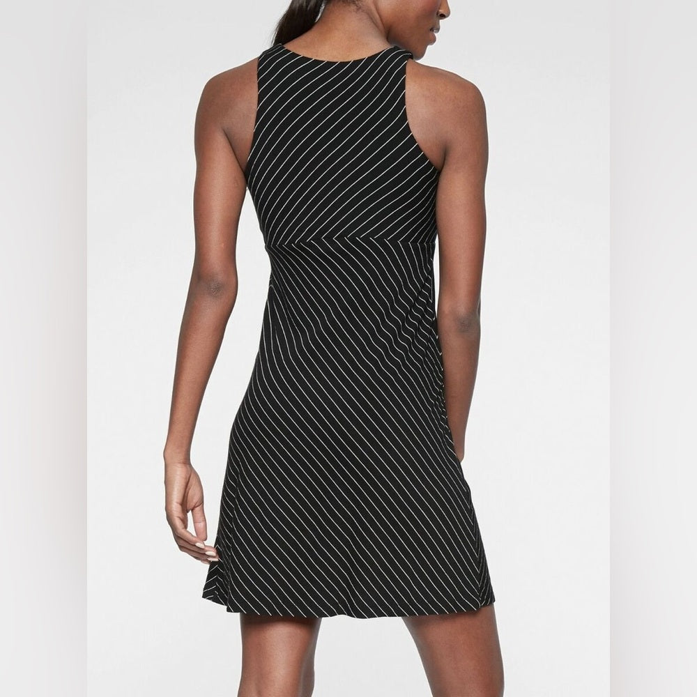 Athleta Santorini High Neck Mix Stripe Dress, Small