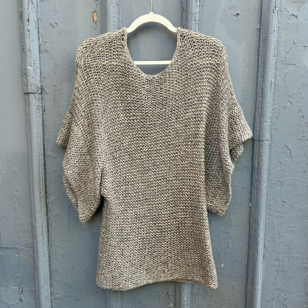 Theory Davini Zebra open knit sweater, size M