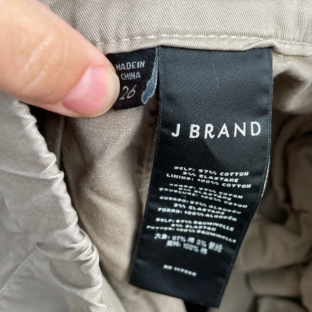 J Brand Eugene cotton-blend twill tapered cargo pants, size 26