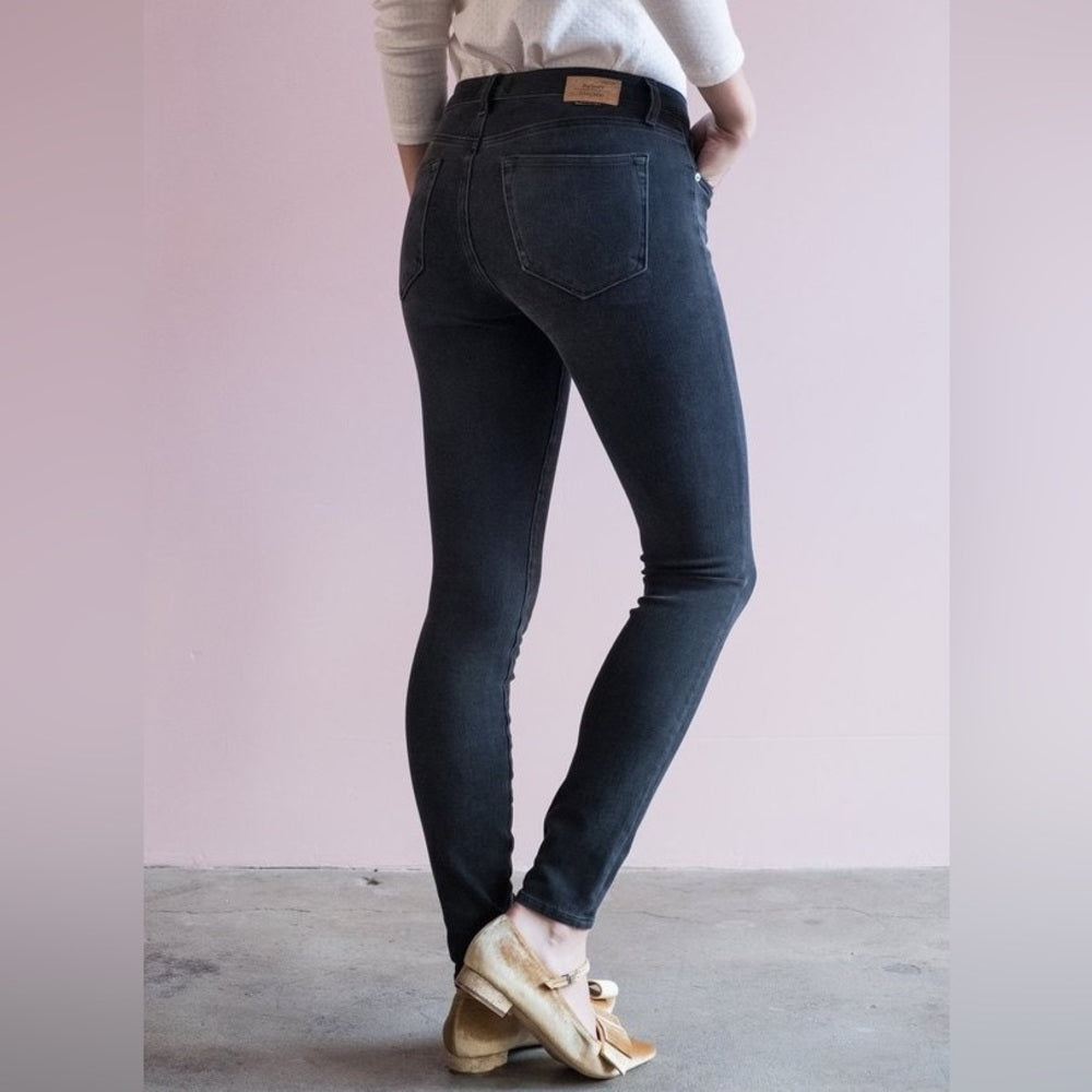 Fathers Daughter Denim, Hanna Mid Rise Skinny in Charcoal, size 28