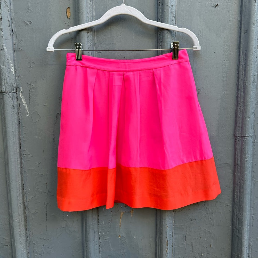 J. Crew Barbie Pink & Red Flare Skirt, size 0
