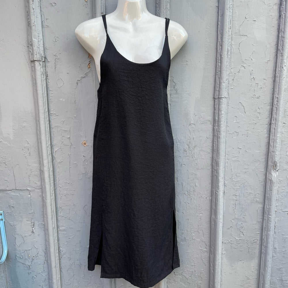 Oak+Fort Linen Blend Midi Dress, OS
