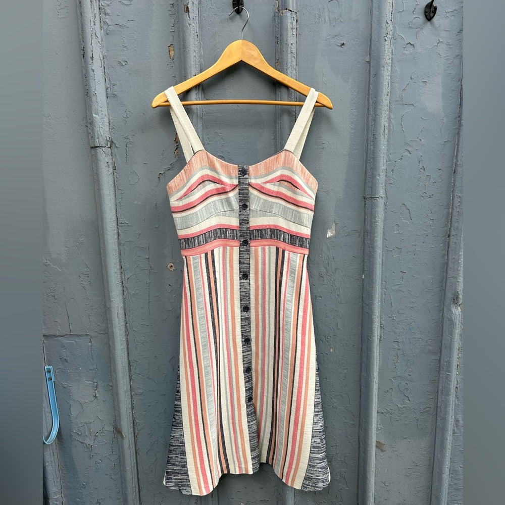 Anthropologie Hutch Striped Cotton blend dress, size 8