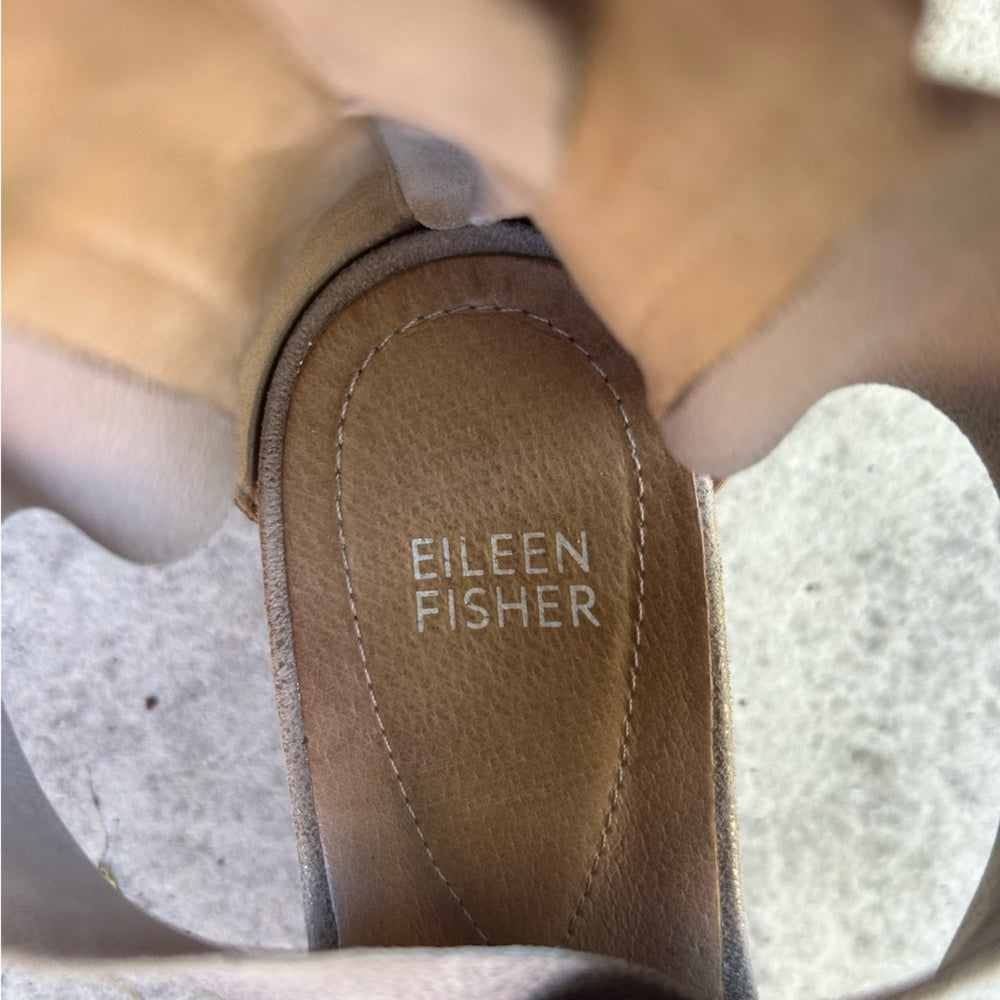 Eileen Fisher Sport Metallic Suede Sneaker Sandal, size 9