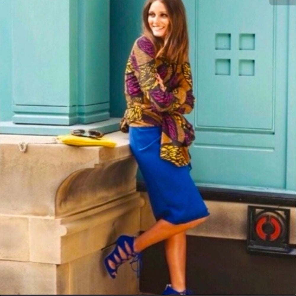 J.Crew No. 2 Pencil Skirt Royal Blue, size 0