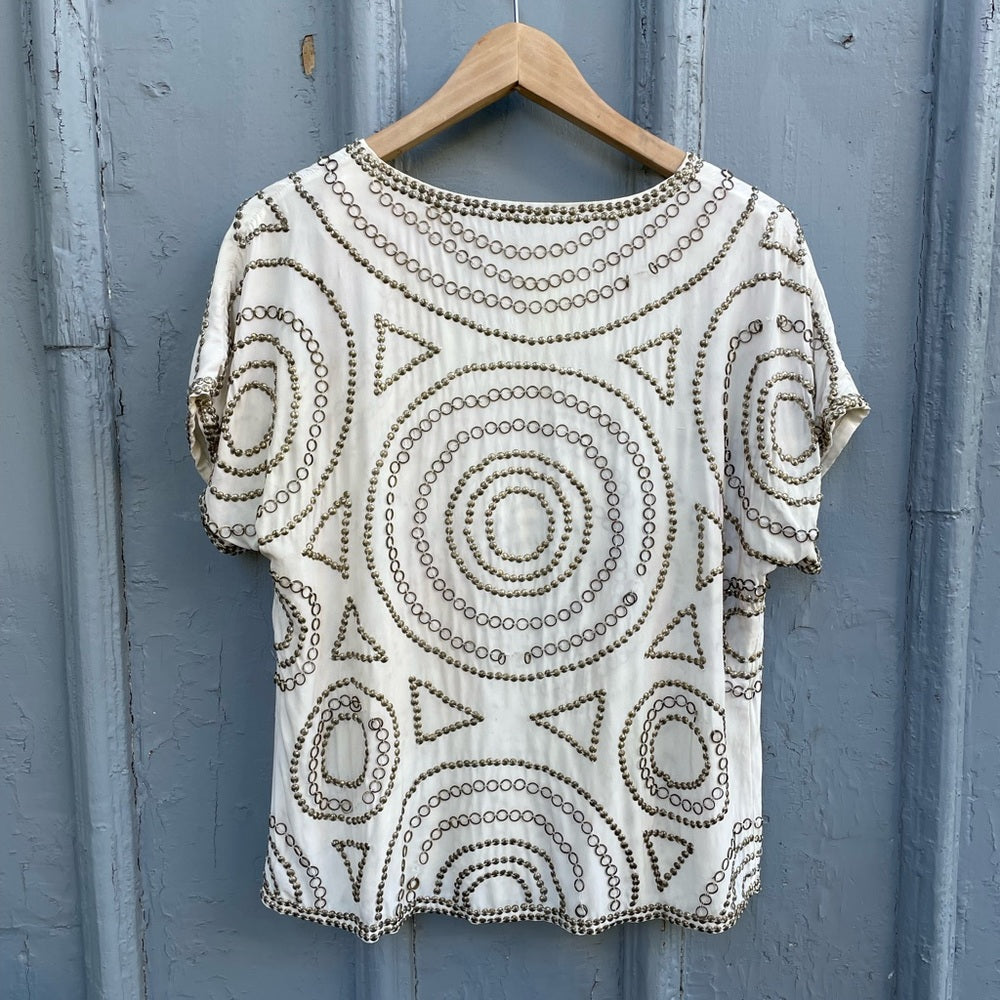 Haute Hippie embellished silk blouse, size small
