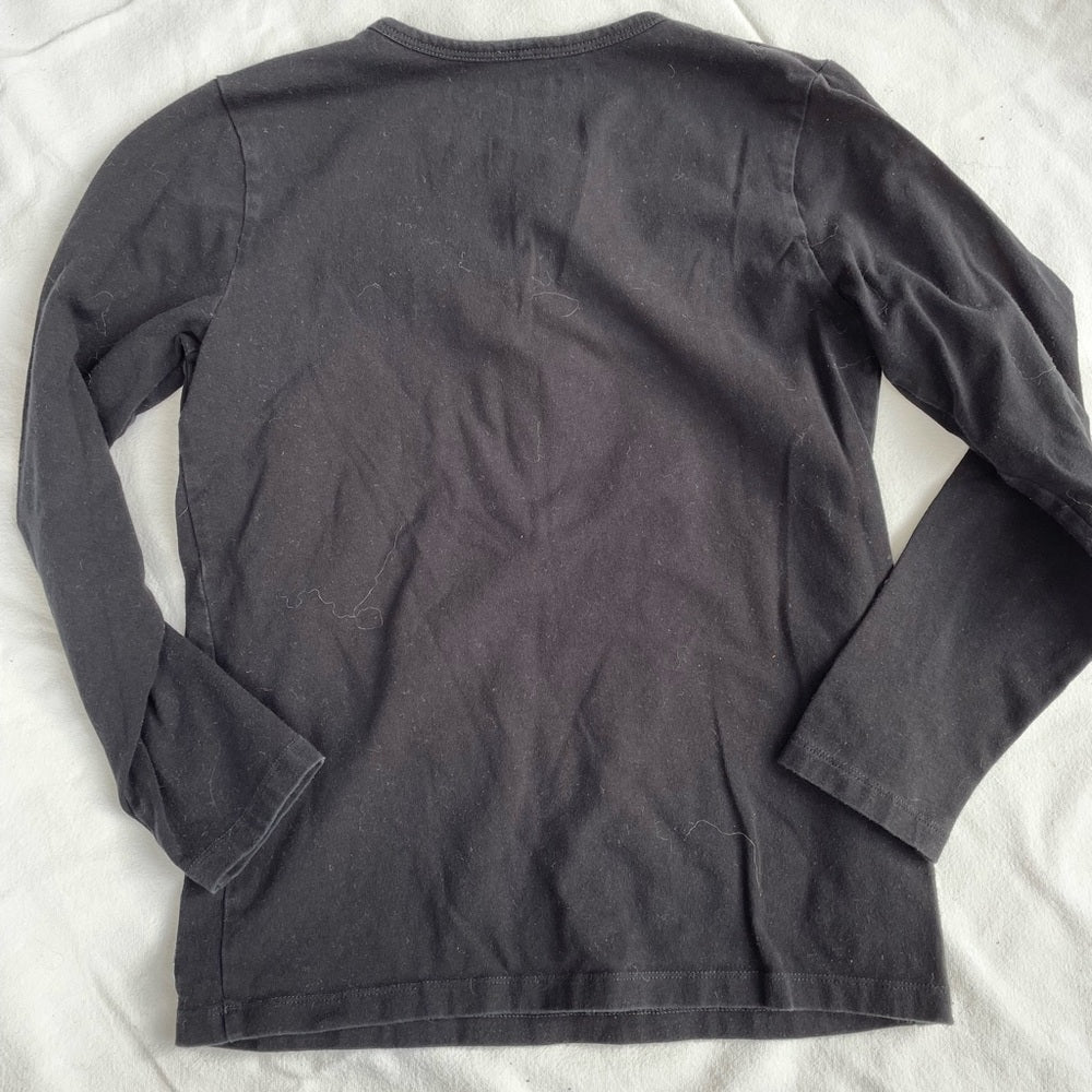 Mini RODINI basic black long sleeve tee 128/136, size 7-9