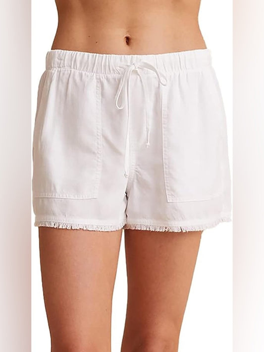 Bella Dahl White raw edge Shorts, size L