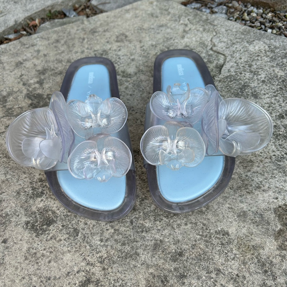Melissa Beach Slide Flower + Y.Project, size 8