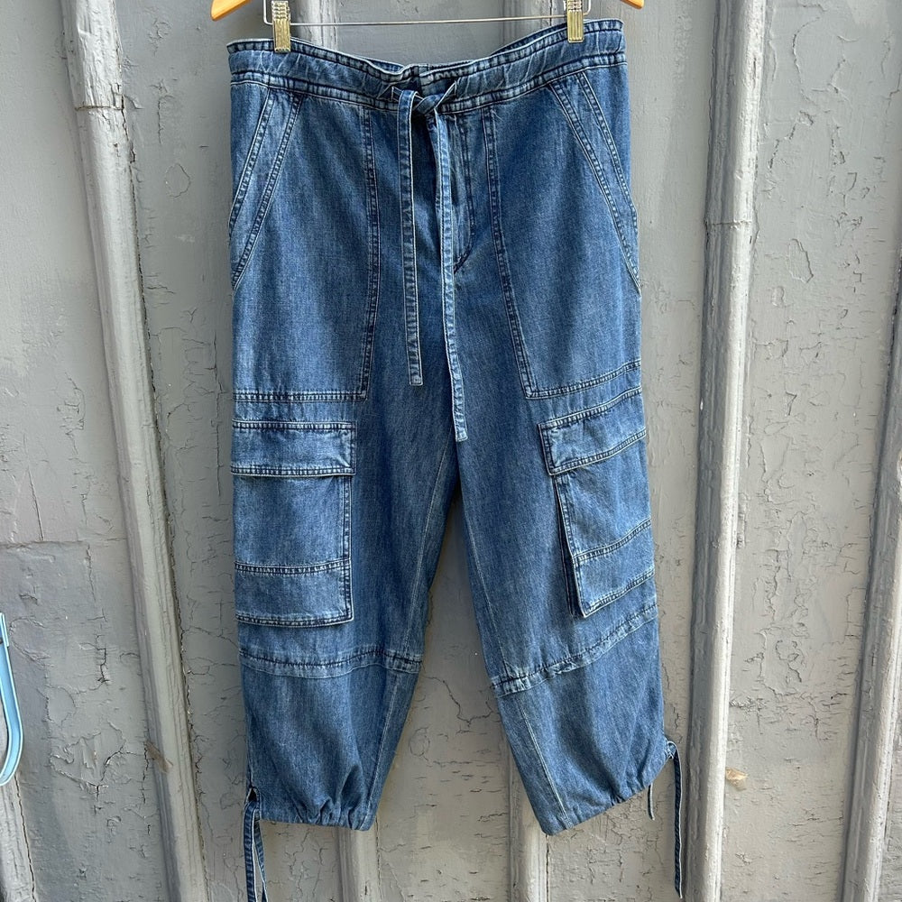 Marant Etoile Ivy denim Cargo Pants, size 36 (M)
