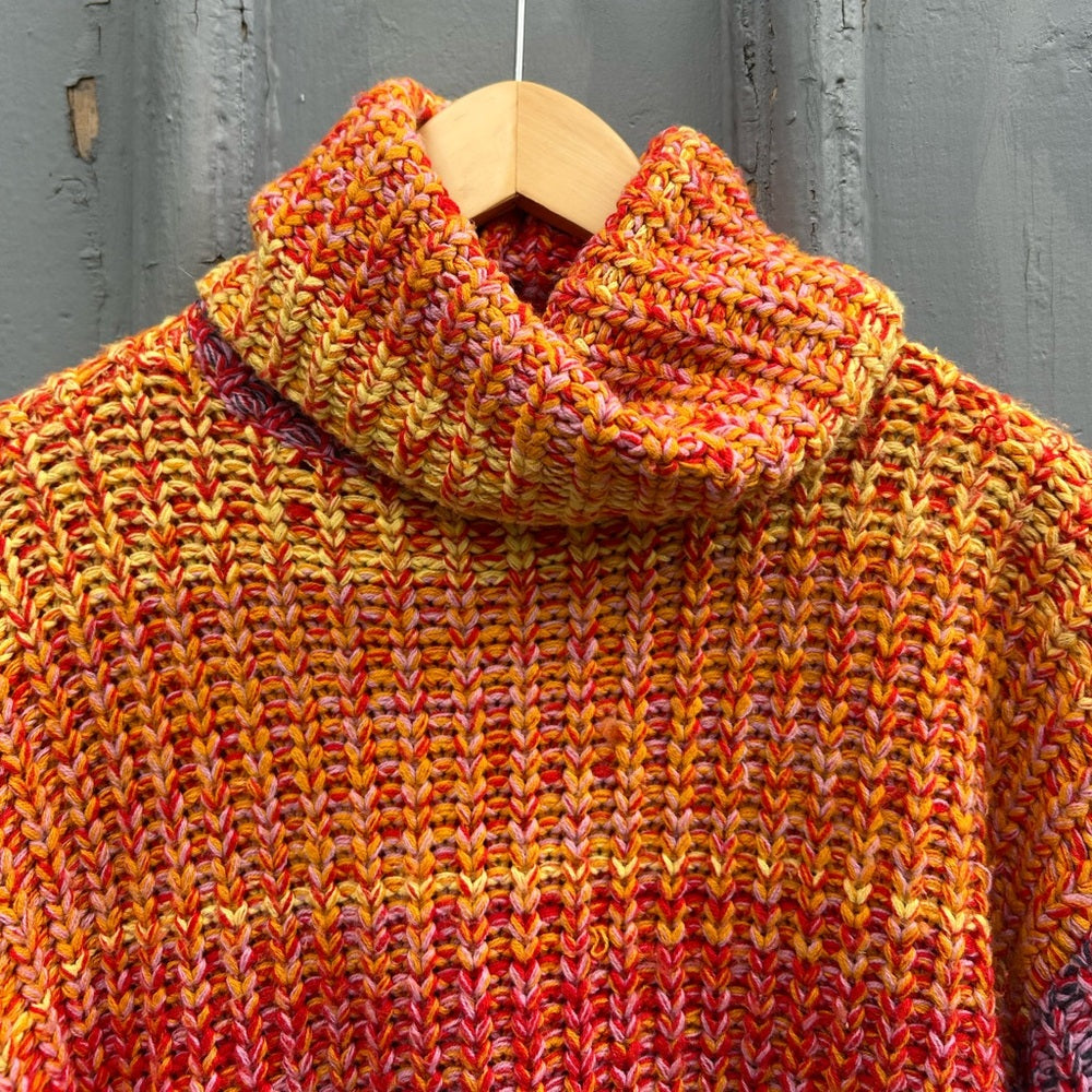 525 America Rainbow knit turtleneck, size xs