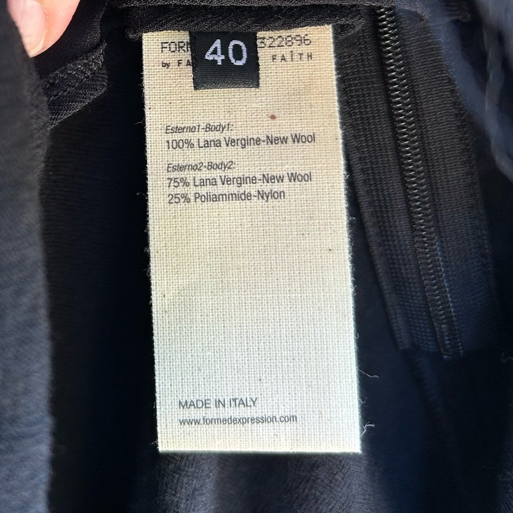 forme d’expression Black wool skirt, size 40
