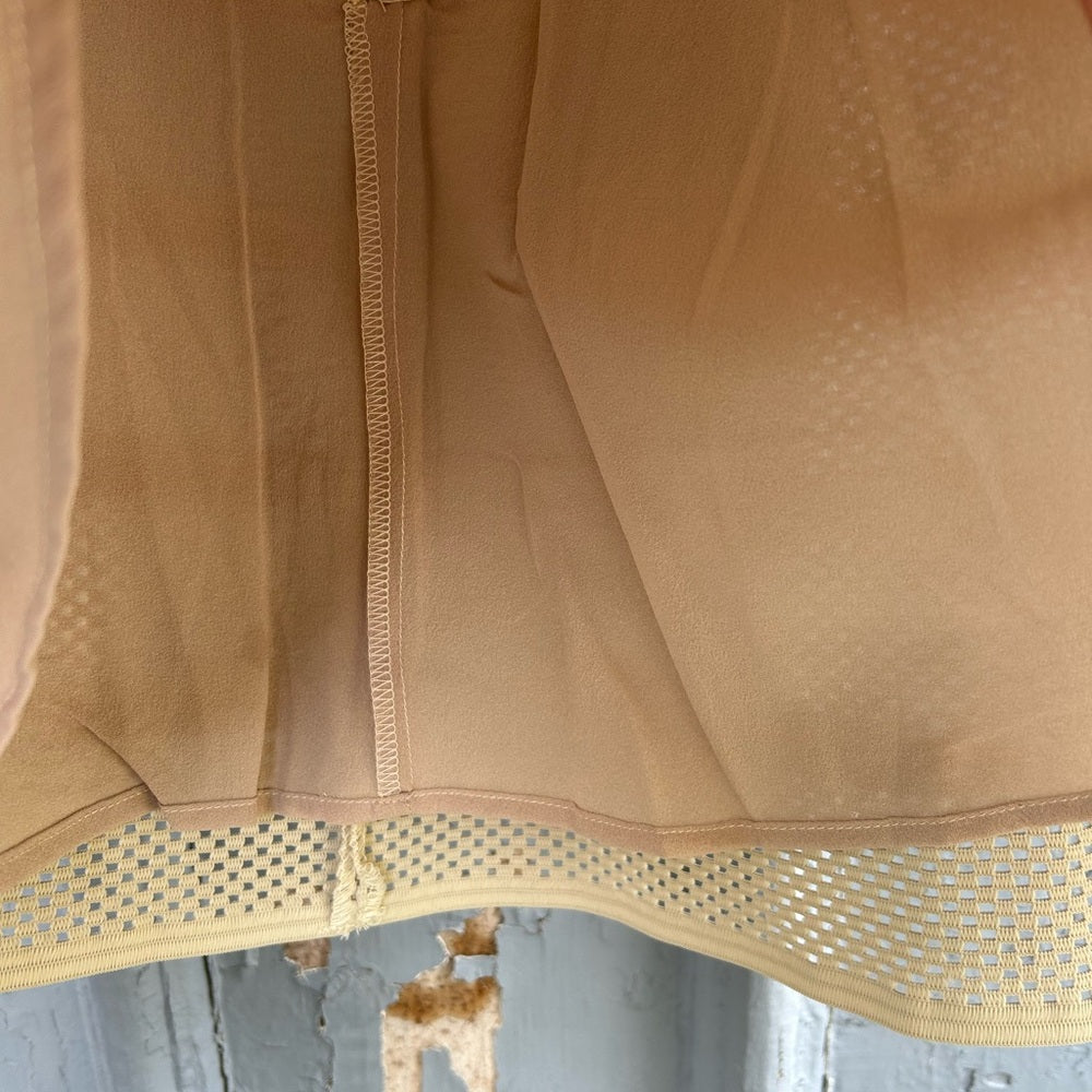 Endless Rose Taupe Mesh Mini Skirt, size S